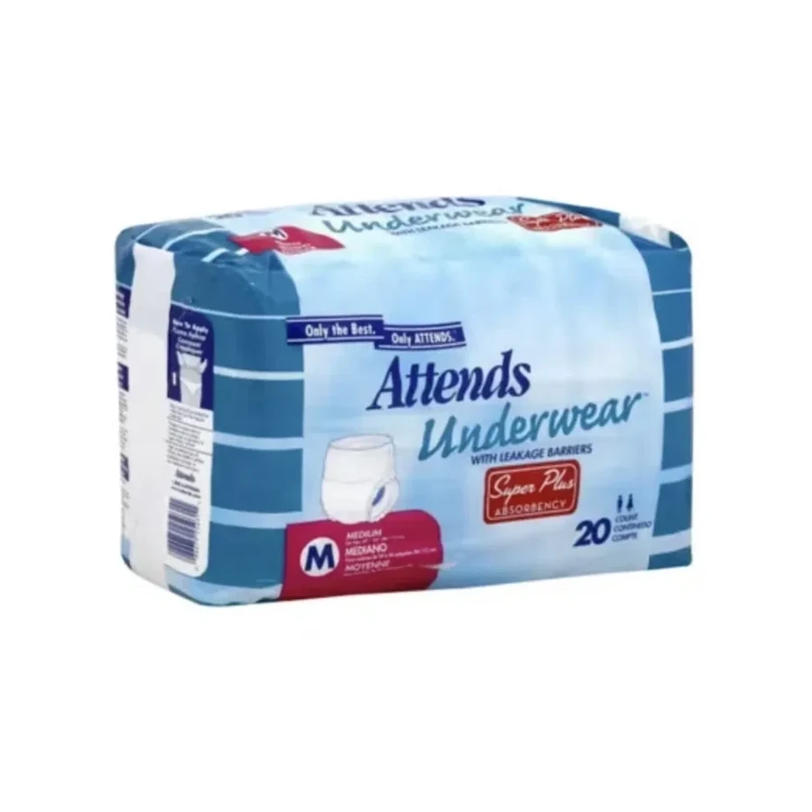 Front package photo of Attends® Advanced Underwear, Medium, 20-Pack