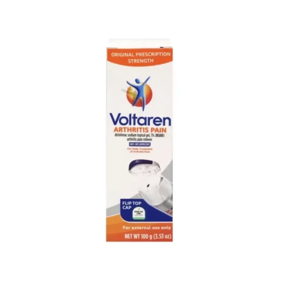 Front package photo of Voltaren® Pain Relief 1% Topical Gel, 3.53 oz