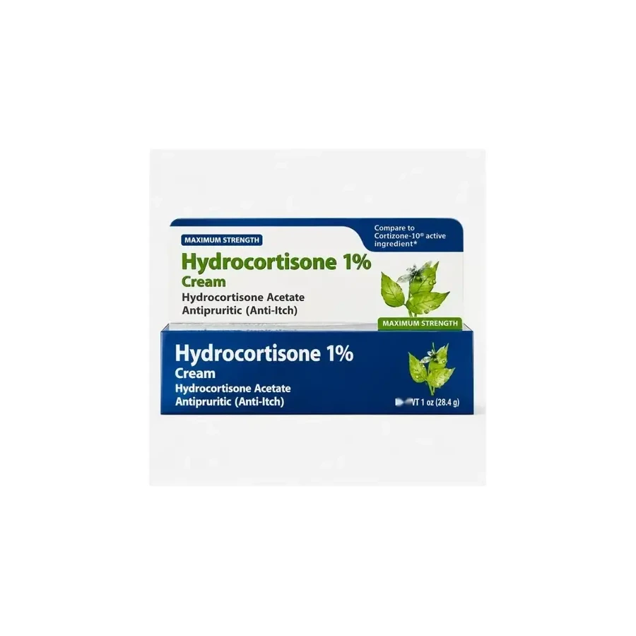 Front package photo of Hydrocortisone 1% Maximum Strength Cream, 1 oz
