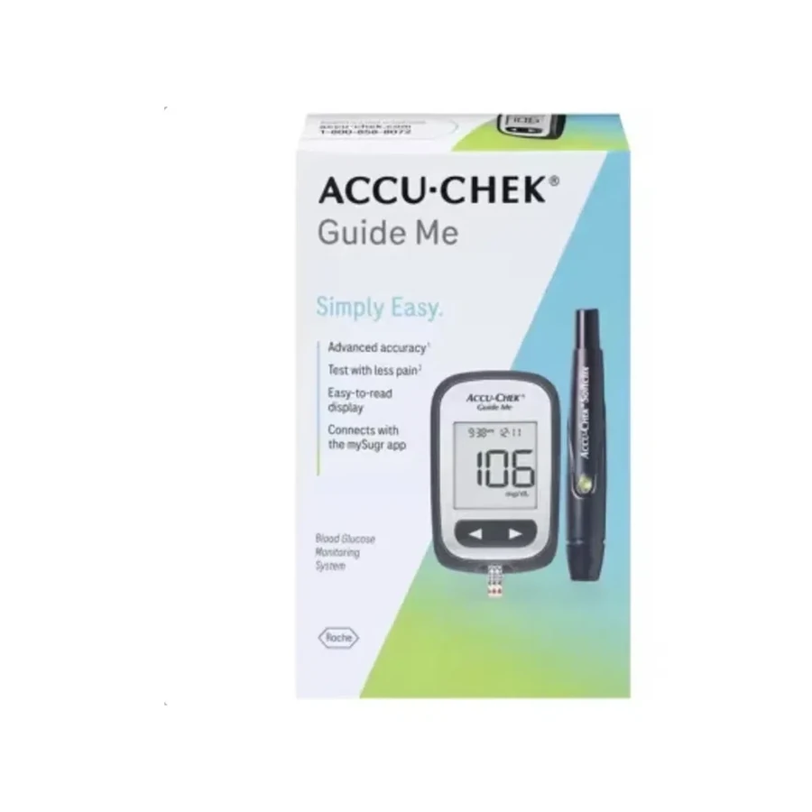Front package photo of Accu-Chek® Guide Me Blood Glucose Monitoring System