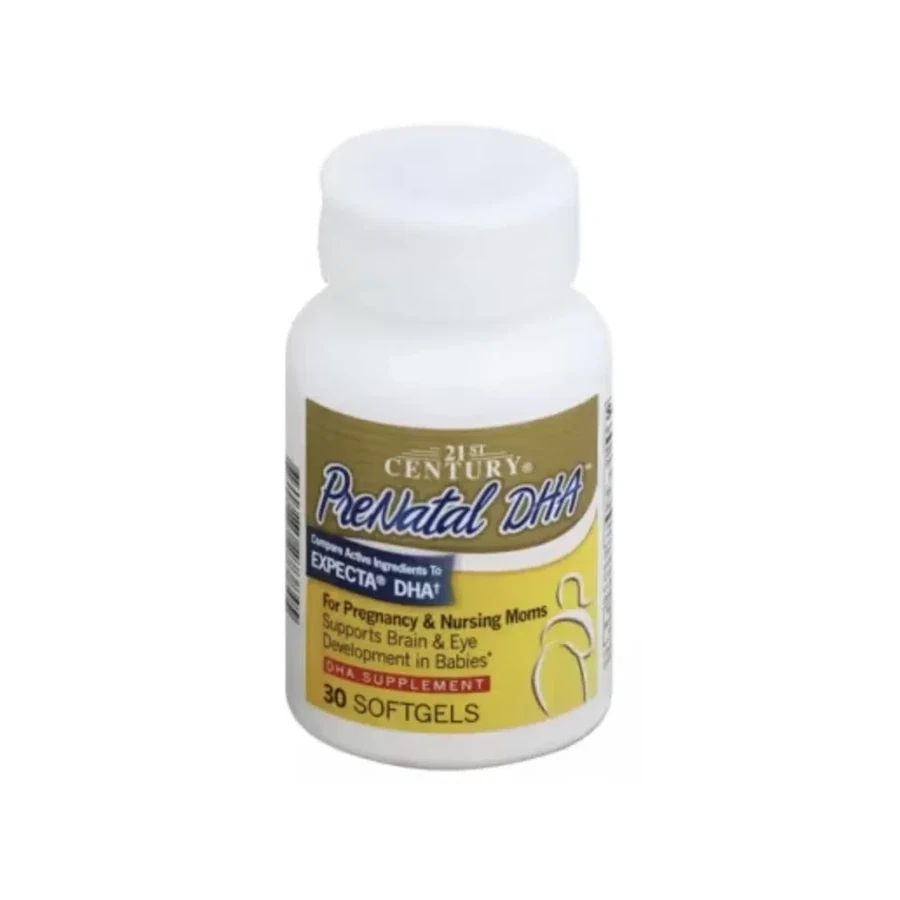 Front package photo of 21st Century® Prenatal DHA 200 mg Softgel, 30 Count