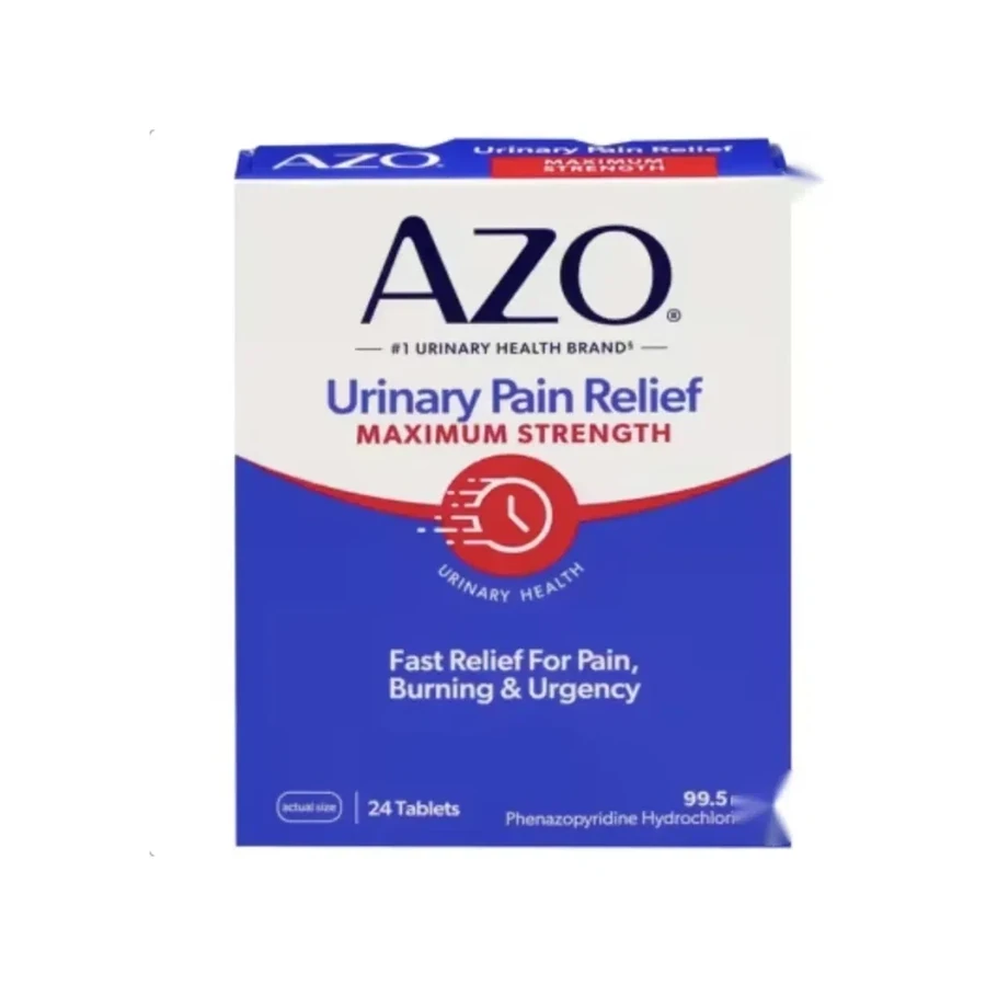 Front package photo of AZO® Urinary Pain Relief Maximum Strength Tablet, 24 Count